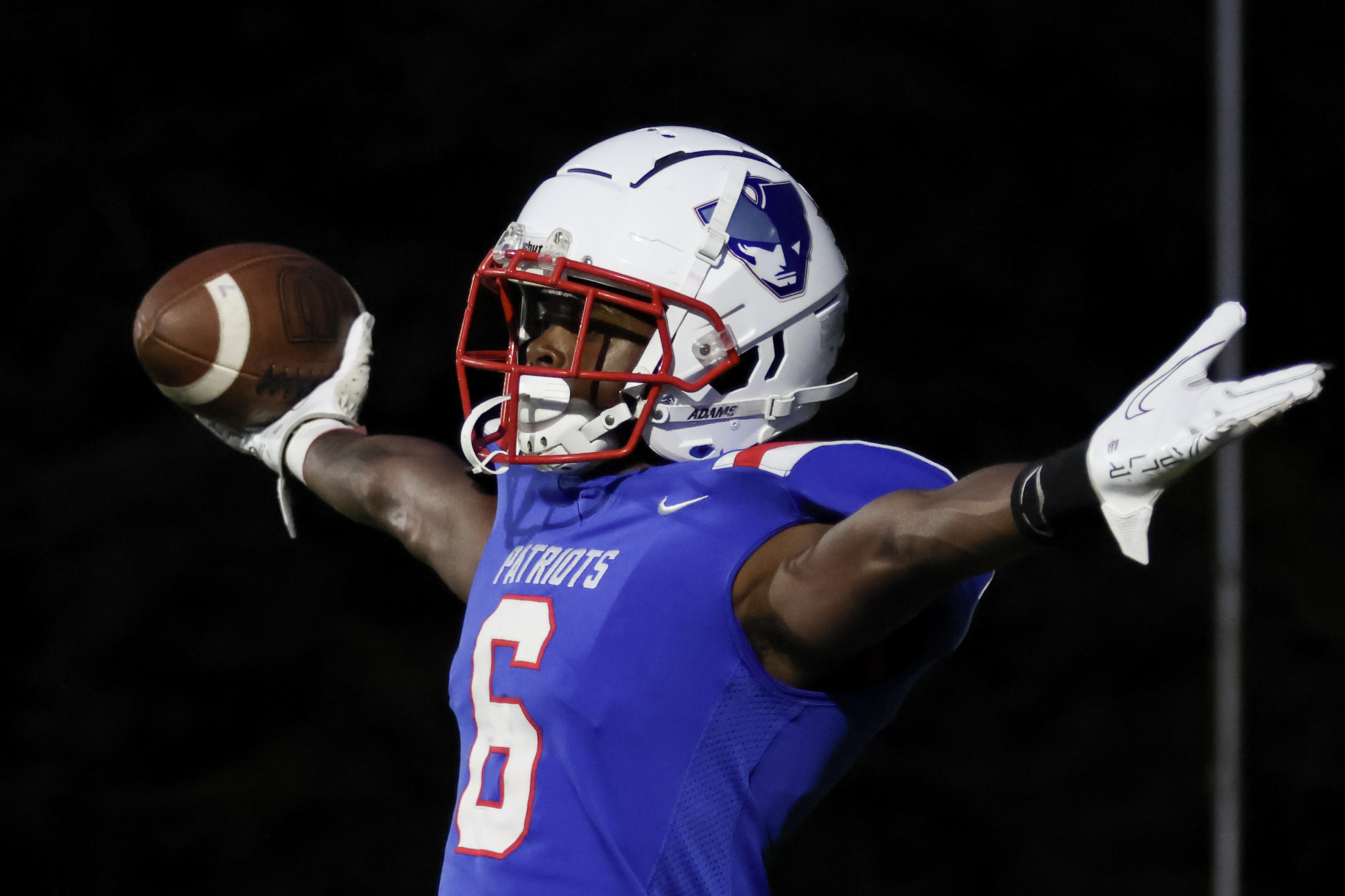Oglethorpe County’s Darius Heard celebrates a touchdown as Oglethorpe County High School defeats Riverside Military Academy, 57-0, on Friday, September 22, 2023, in Lexington, Georgia. (NATHALEE SIMONEAU/THE OGLETHORPE ECHO)
