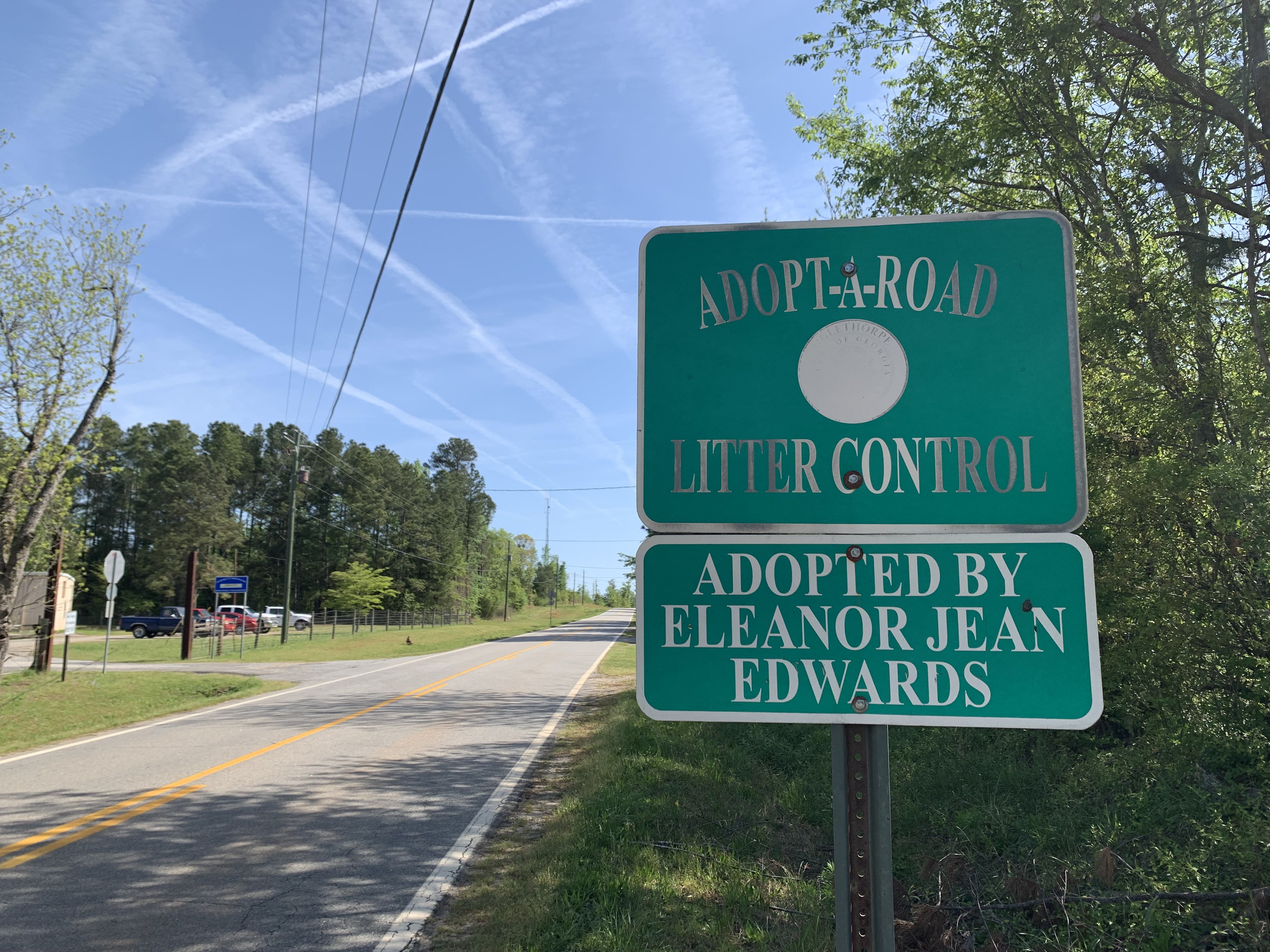 Eleanor Edwards was honored by the state as an acknowledgment of her years cleaning the trash and litter from the sides of Buddy Faust Road. (Photo/Katherine Lewis) 