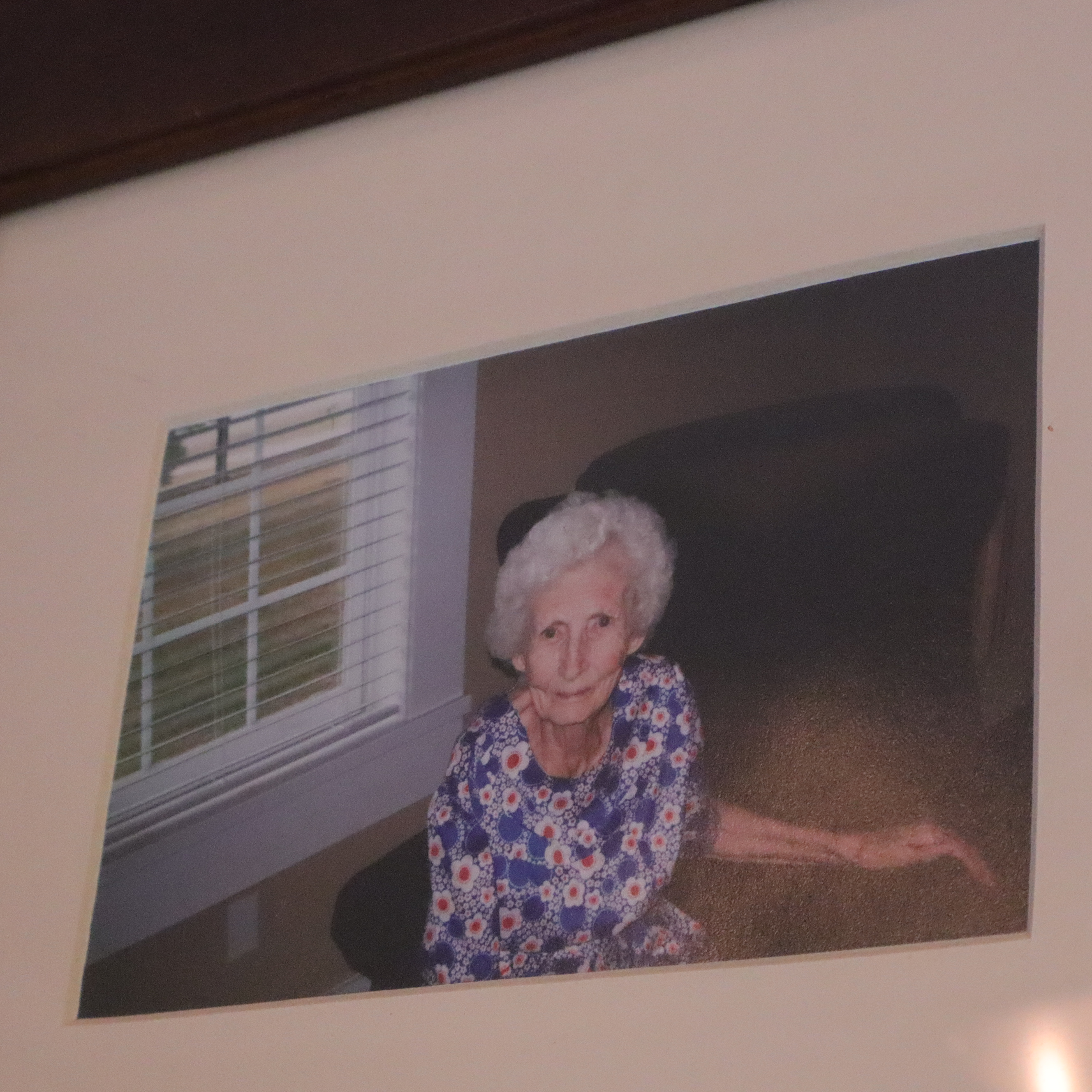 A picture of Ken Watsons grandmother, Nellie Compton, hangs on the wall in the kitchen. Ken hosted an open house for the cottage renovation in the summer of 2008. (Photo/Zaire Rushing-Simpson).