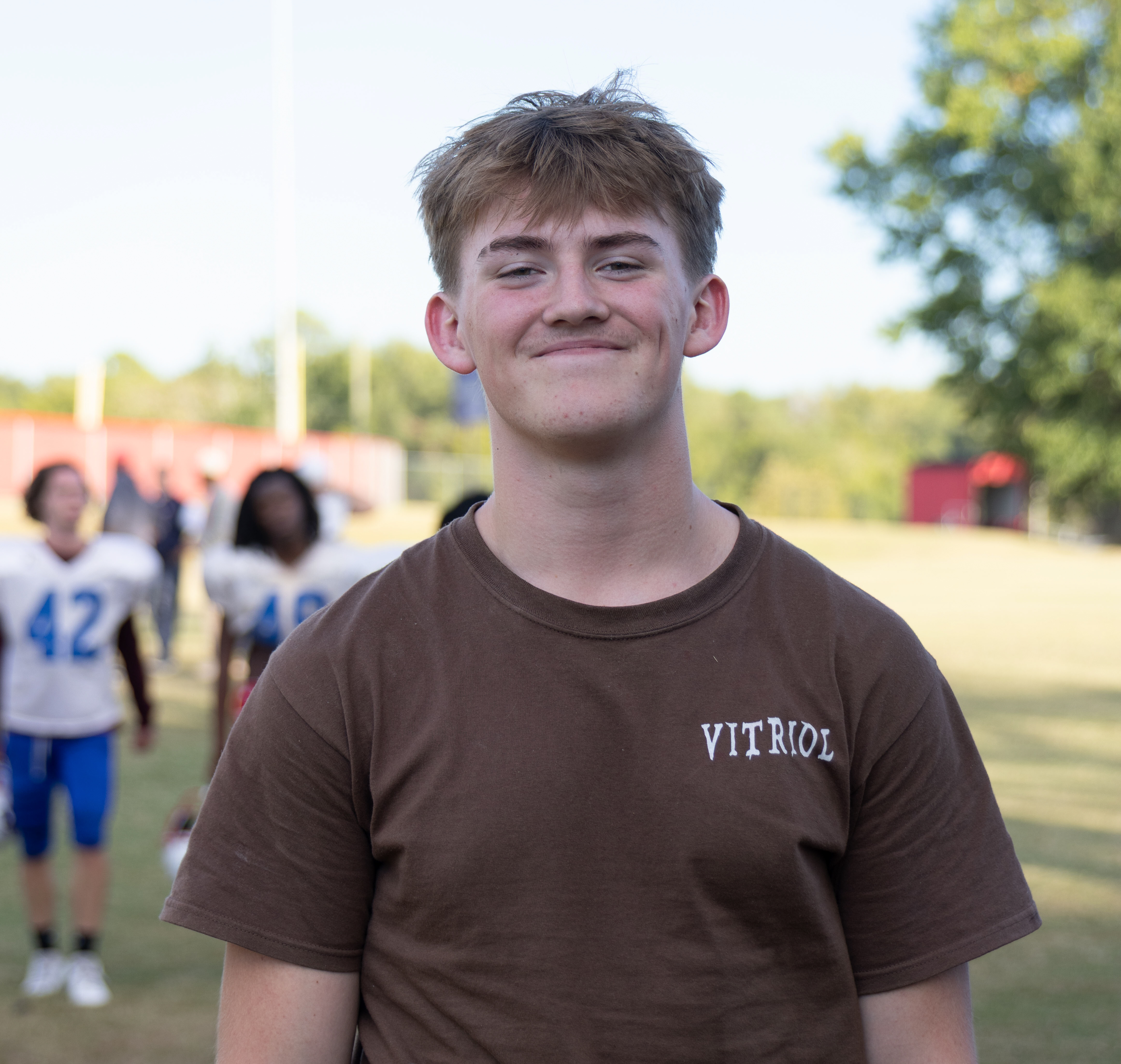 Zachary Carter sustained a concussion at practice, and he plans to wear a Guardian Cap once he is cleared to play again. (Sydney Jarrard/The Oglethorpe Echo)