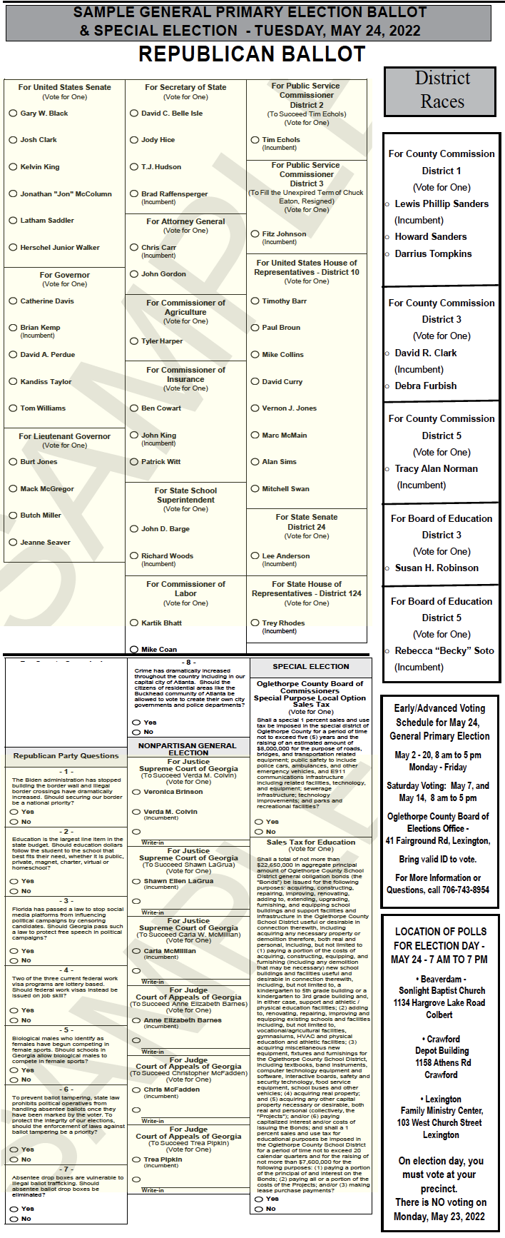 Republican Ballot