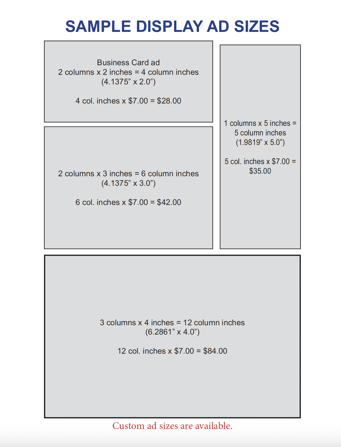 2025 Rate Card