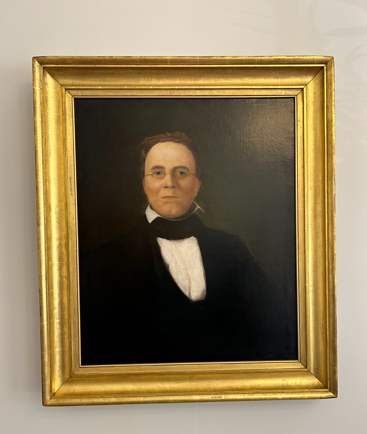 A portrait of Thomas Goulding. The portrait was restored after nearly a year and was funded by a grant from the Watson-Brown Foundation. (Photo/ Molly Moore)