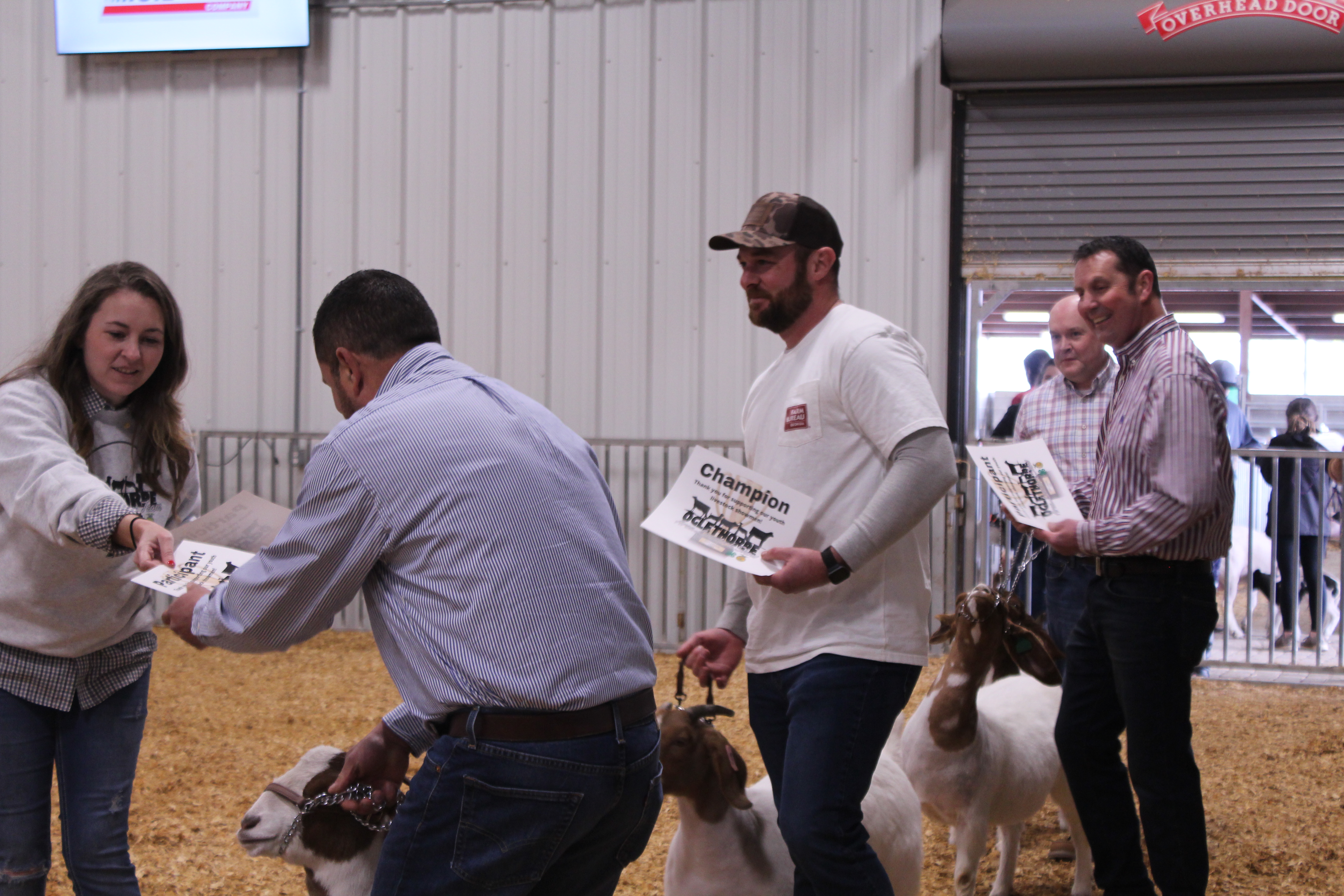 Dan Brubaker, Vice President of the Oglethorpe County Farm Bureau, won the Champion Celebrity Showman with a breeding doe. (Photo/Sara Micale)