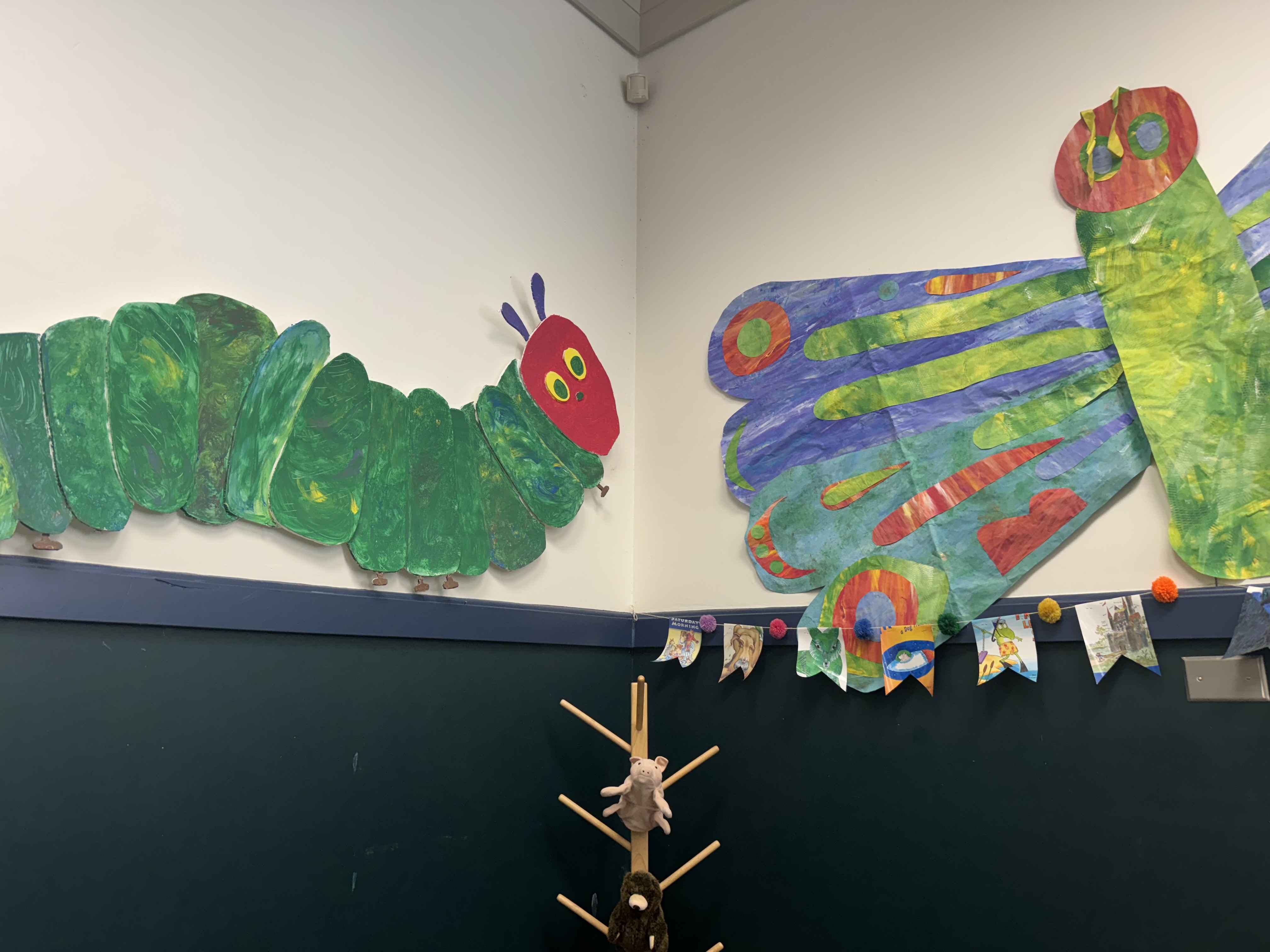 A mural of The Very Hungry Caterpillar by Eric Carle hangs in the Oglethorpe County Library. Like the caterpillar, the library encouraged children to eat healthy at the Family Health Resource Fair on Saturday, Aug. 30. (Photo by Maura Rutledge)