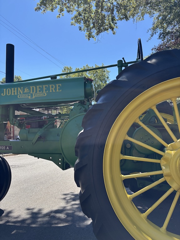 A 91-year-old tractor is on display at the Firefly Cruise In on Sunday. Randy Carter said he has owned the tractor for 36 years. (Maura Potvin/The Oglethorpe Echo)