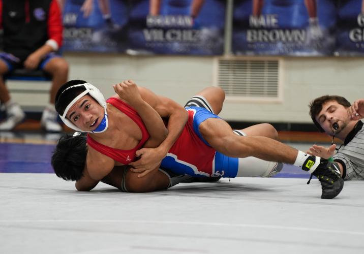 Brian Valladares and the Oglethorpe County wrestling team is out to make school history by defending their Class AA state title on Saturday. (Sarah White/The Oglethorpe Echo)