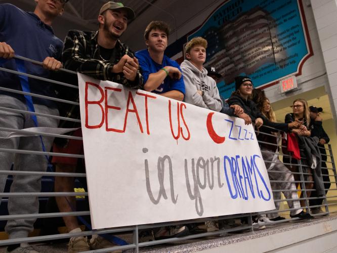 Oglethorpe County High School fans cheer on their wrestling team on Nov. 16. (Photo/Sarah White)