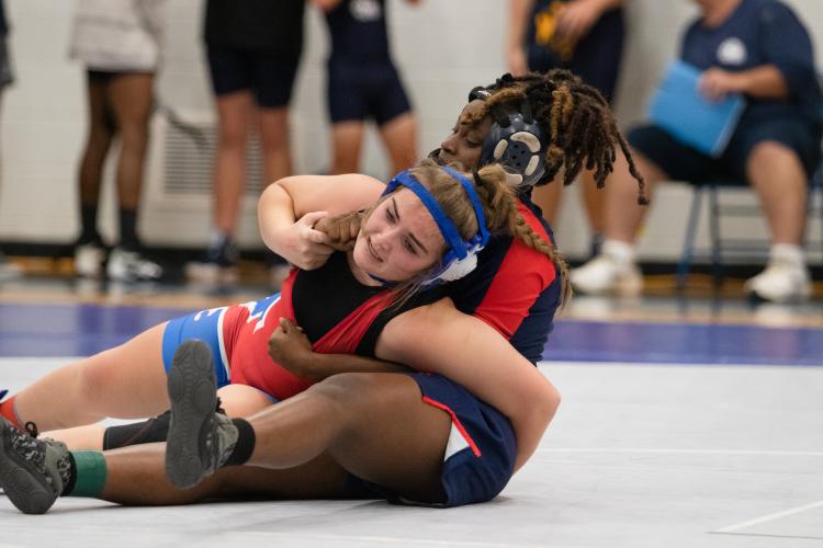 Hilley, who is one of two females on the Oglethorpe County wrestling team, has been trying to convince other girls to join the team. (Photo/Sarah White)