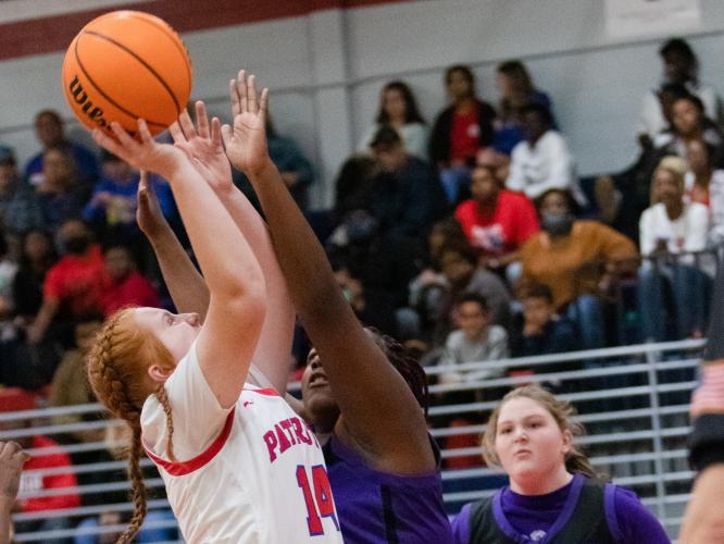Abby Jones goes up for a shot in the Oglethorpe County High School girls varsity basketball game on Friday, Dec. 3, 2021. Oglethorpe defeated Monticello 63-14. (Photo/Sarah White)