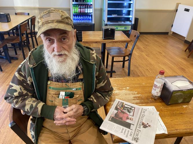 Army veteran Ronald Aaron, 79, spent a year (Feb. 1969-Feb. 1970 with the 11 Delta 40 Unit, as a personnel carrier driver and gunner.  The retired carpenter lives in the Salem community. (Photo/Dink NeSmith)