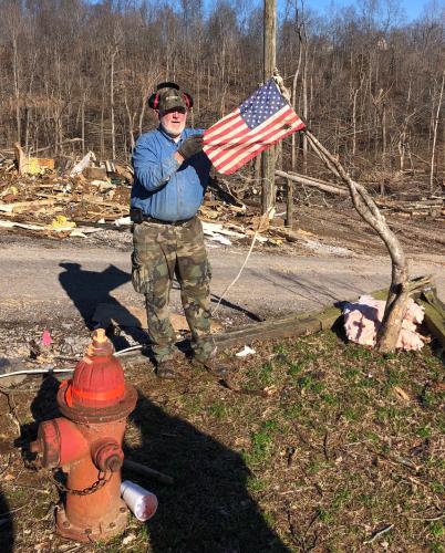 Charlie Snelling was among a group of 12 men from Oglethorpe County and around Northeast Georgia who helped the tornado victims in Kentucky. (Submitted Photo)