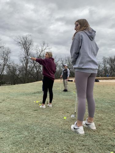 OCHS girls golf practices at the University of Georgia golf course. (Meredith Boyd/The Oglethorpe Echo)