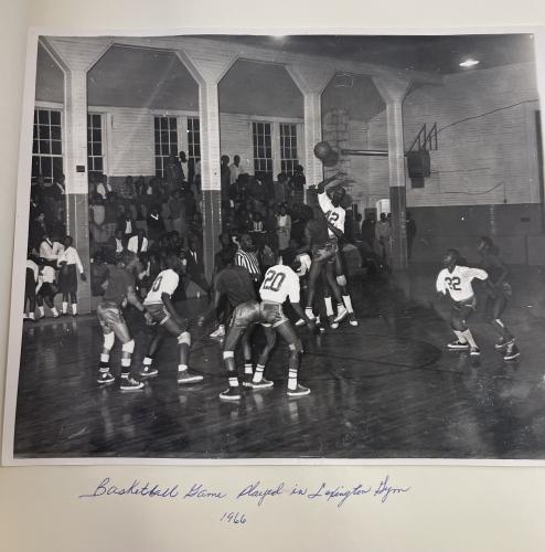 A basketball game was played in Lexington Gym in 1966. (Submitted Photo)