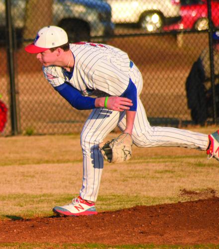 Senior pitcher Bennett England started and struck out eight batters in three innings of work in the 14-4 victory over ARC. (Ralph Maxwell/Submitted Photo)