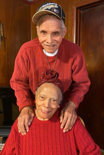 Leroy, 91, and  Bessie Collins, 88, first met 82 years ago, when they were baptized on the same day near the New Bethlehem Baptist Church. They’ve been married for 67 years. (Dink NeSmith/The Oglethorpe Echo)