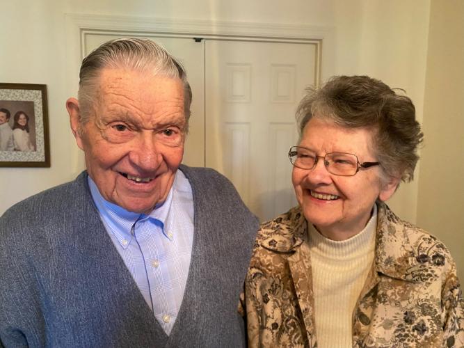 Robert and Joyce Johnson met at Berry College and were married on April 25, 1959, nearly 63 years ago. (Dink NeSmith/The Oglethorpe Echo)