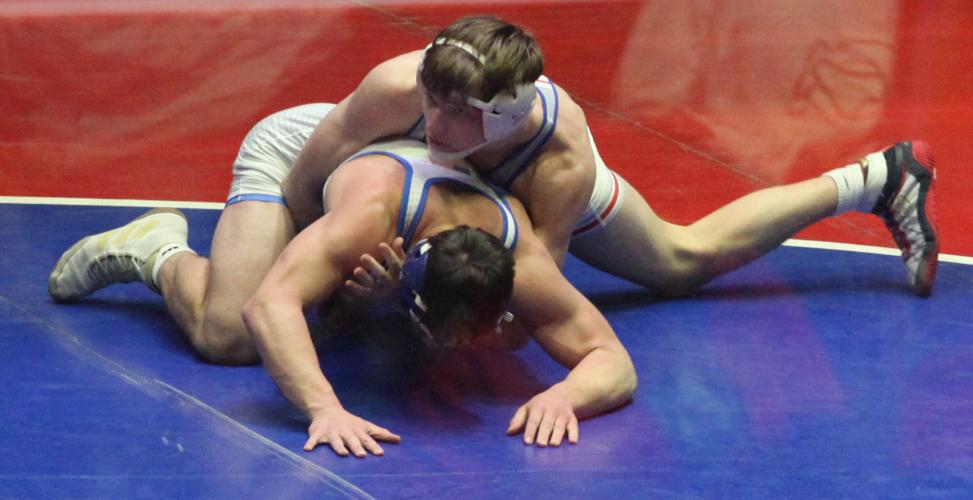 Clay Frost was fourth at 152 pounds to help the Patriots finish third in the Class AA Traditional tournament. (Donny Faust/Submitted Photo)