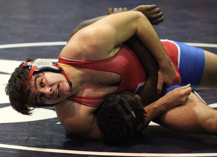 Edward Bridges won the area title at 195 pounds and is one of 14 Oglethorpe County wrestlers to qualify for the state tournament. (Donny Faust/Submitted Photo)