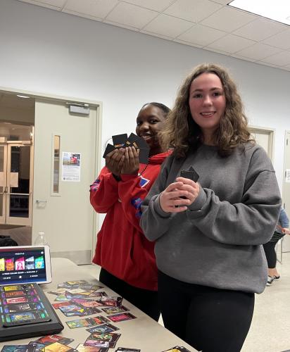 Best friends Makayla Smith  (left) and Charlie Roberts say  they try to attend events at the  Oglethorpe County Library. (Yana Obiekwe/Oglethorpe Echo)