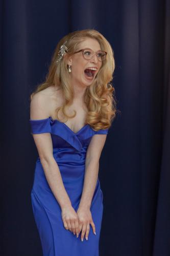 Kamryn King can’t contain her surprise and excitement as she’s named Miss Oglethorpe County High  School at the 2022 Miss Oglethorpe Pageant at OCHS on Saturday. (Sydney Fordice/The Oglethorpe Echo)