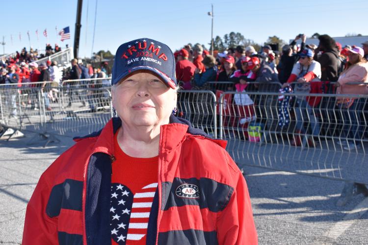 Dianne Fields is the assistant secretary for the Oglethorpe County Republican party, but previously was an assistant administrator in the language and literacy department at UGA’s Aderhold Hall. When asked what she thought about the rally, she responded with, “I thought it was awesome.” (Kate Hoffman/The Oglethorpe Echo)