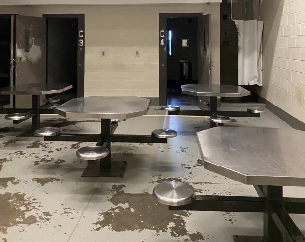 Hallways are mostly empty at the Oglethorpe County Jail, where only 3-5 trusties and short-term prisoners are held. (Jamie Miller/ The Oglethorpe Echo)