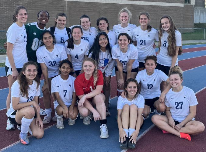 The OCHS girls soccer team clinched the Region 4-AA title with a 9-0 victory over A.R. Johnson last week. They play Glenn Hills at home on March 28. Submitted photo