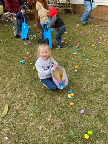 There were plenty of Easter eggs to be gathered at the Spring Out Fundraiser at Mt. Pleasant Community Church in Crawford. The church boasts that there were more than 15,000 eggs in its hunt. (SUBMITTED PHOTO)