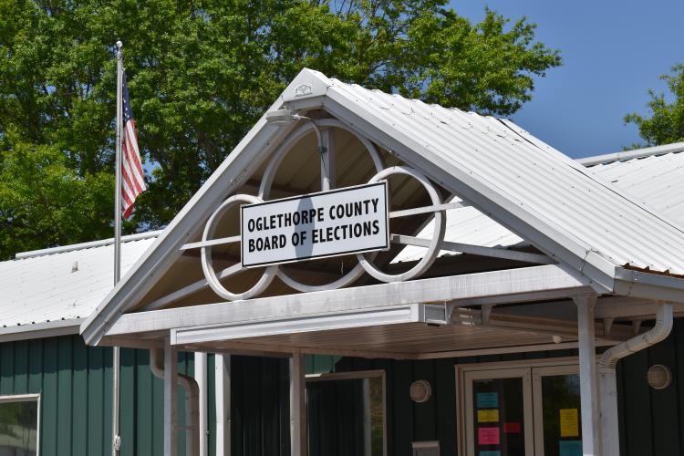 Oglethorpe voters can access voting machines at the Board of Elections for the Georgia primary through May 24. (Photo/Kate Hoffman)