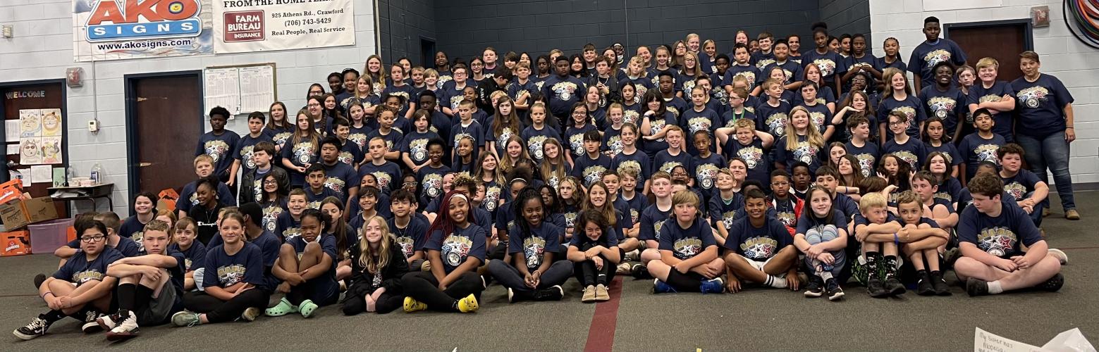 Members of the fifth-grade class at Oglethorpe County Elementary School graduated from the inaugural C.H.A.M.P.S. program. (Photo/Caitlin Farmer)