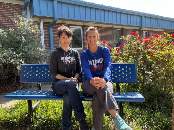 Paige Spearing (left) and Kristina Turner are both nurses with the Oglethorpe County School System. (Photo/Morgan Quinn)