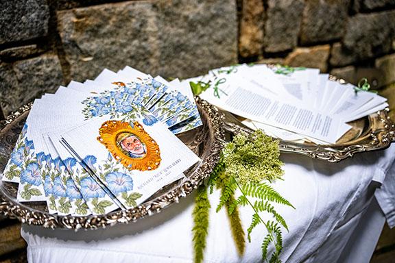 Packets of seeds were given out at the memorial for remembrance of Rick Berry and his love of plants. (Photo/Jack Casey)