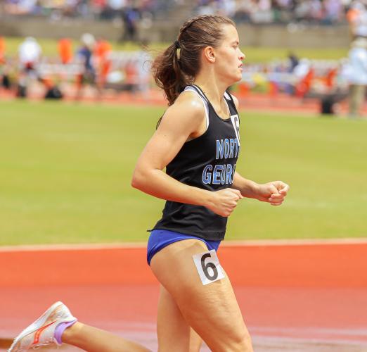 Ella Stoudenmire, an OCHS grad, stood on the podium in three conference championship races during her freshman season at the University of North Georgia. (Submitted Photo)