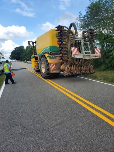 Sludge trucks, as they are called, are common sights in Oglethorpe County during the summer months. (Submitted Photo)