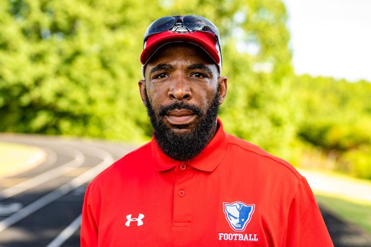 Defensive backs coach George Gresham. (Photo/Jack Casey)