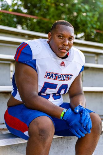 Defensive tackle/offensive guard K.B. Bonds said he’s determined to have a strong senior season, both individually and as a team. “It’s time to prove everyone wrong,” he said. (Photo/Jack Casey)