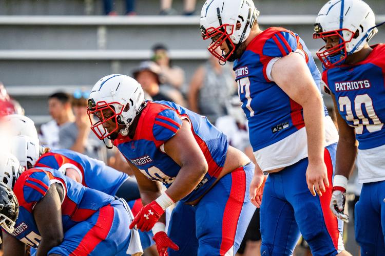 The starting offensive line potentially will have a strong mix of two seniors, a junior, a sophomore and a freshman this season. (Photo/Jack Casey)