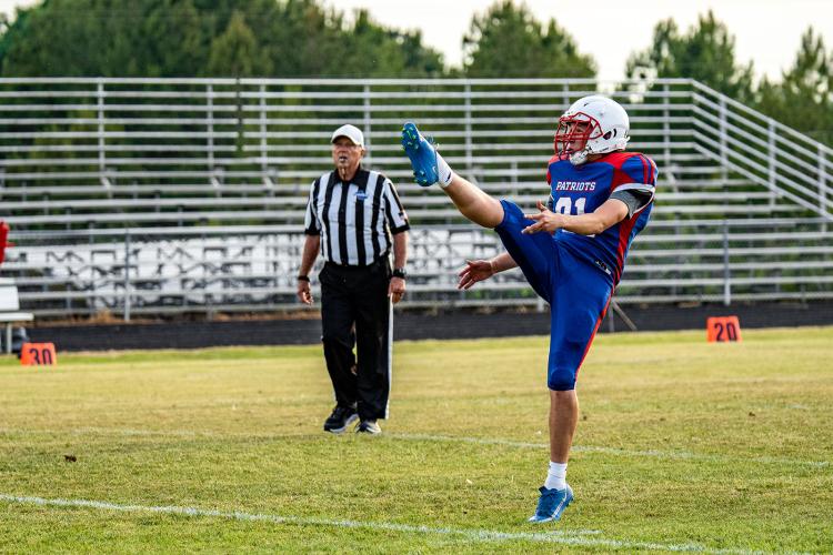 Joseph Turner, who kicked last year, will also punt this season, as he did in the spring game against Chestatee. (Photo/Jack Casey)