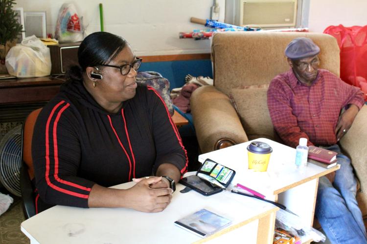 Delbra Kendrick holds a weekly yard sale fundraiser at St. John AME Church in Crawford on Saturdays, one of her many commu- nity involvement efforts. (LILY BALDWIN/THE OGLETHORPE ECHO)