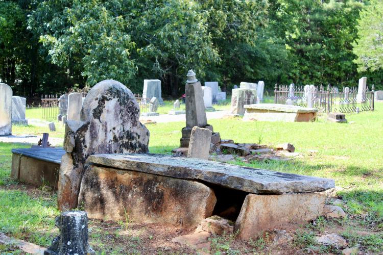The Old Fork Cemetery in Carlton relies on the Booth-Moore family’s Fork Cemetery &amp; Heritage Preservation Committee for maintenance funds. (Lily Baldwin/ The Oglethorpe Echo)