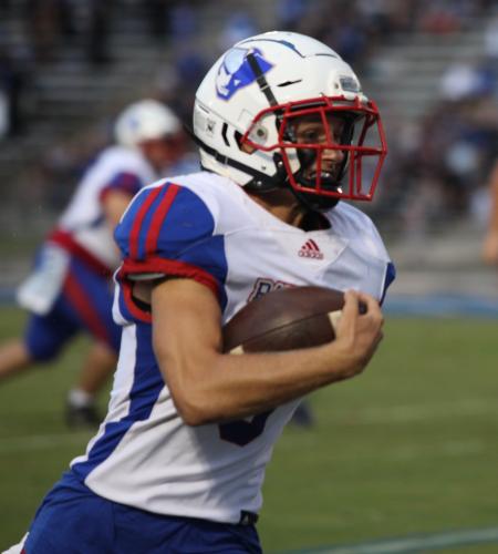 (Donny Faust/For The Oglethorpe Echo) Quarterback Will Sampson helped power the Oglethorpe County running attack with a first-half touchdown run.