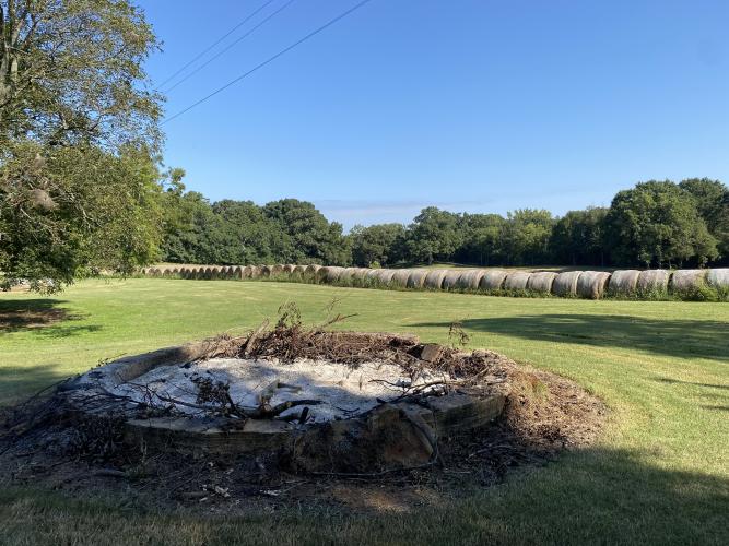 Festival goers can gather in this open  space, next to the bar at Cloverleaf Farm. (Photo/Caroline Embleau)