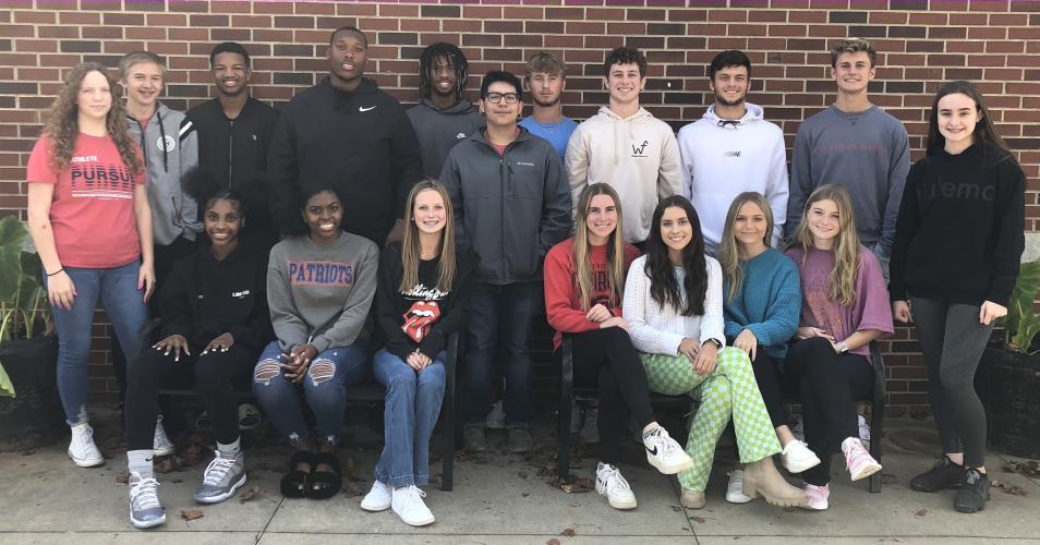 This year's OCHS Homecoming court includes (back, from left): Samantha Amos, Landon Fields, Naeshon Wilson, KB Bonds, Michael Fleming, Juan Delgado-Cortez, Haiden Ashworth, Cooper Mattox, Landon Faust, Will Sampson and Andi-Grace Moore; (front, from left): Denim Goddard, Vonkeria Jenkins, Peyton Lewis, Claire Gabriel, Jenna Fleming, Aniah Miller and Lizzie Wadsworth. (Photo/ Andy Johnston)