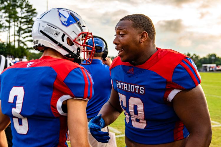 Quarterback Will Sampson (left) and lineman KB Bonds have led Oglethorpe County to a 5-2 record heading into the Region 5-A Division I opener against No. 1 Prince Avenue Christian School on Friday. (Photo/Jack Casey)