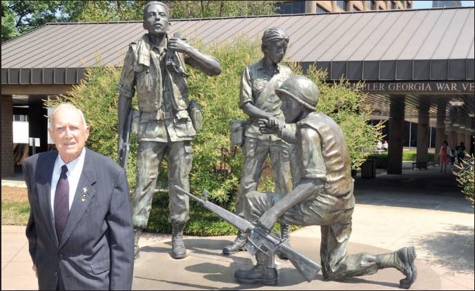On Capitol Hill in Atlanta, the state erected a memorial to its veterans and in honor of Gen. Pete Wheeler, who served as commissioner of the Department of Veterans Service from 1948 until his death in 2015.(DINK NESMITH/THE OGLETHORPE ECHO)