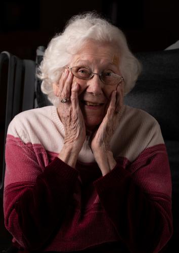 Julia Walkup, who was a member of The Oglethorpe Echo’s staff in the spring, was second in the Georgia Health Care Association’s “photo in a newspaper” contest for “por- traits of residents at Quiet Oaks retirement facility.” They included a portrait of Mary Ann Seagraves.