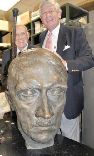 In 2011, Commissioner Pete Wheeler invited me and a group of friends to his Atlanta office.  He said that he had a surprise to show us.  Indeed, he did.  It was a 150-pound bronze head of Adolf Hitler.(LARRY WALKER/FOR THE OGLETHORPE ECHO)