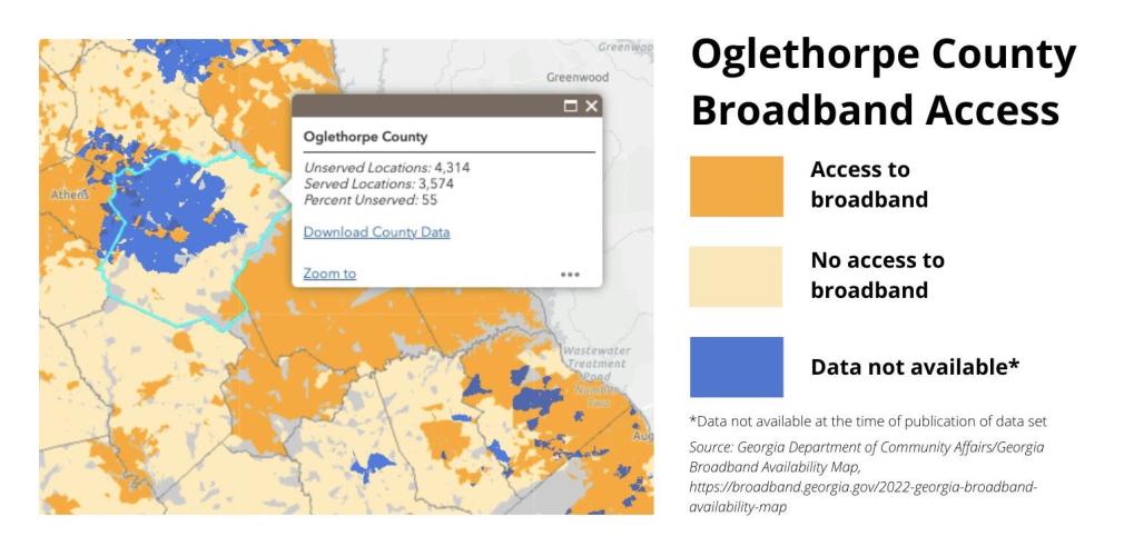 Access to broadband graphic by Emily Garcia