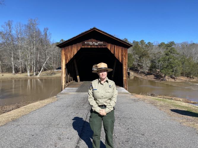 Lori Hamby, who has been the park manager at Watson Mill Bridge State Park since September, said she wants to make the park one of the best in the state. (Erin Kenney/The Oglethorpe Echo)
